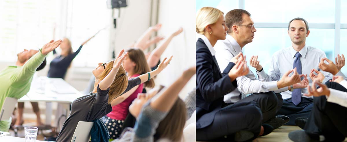 Ralización de Yoga en ámbito laboral.